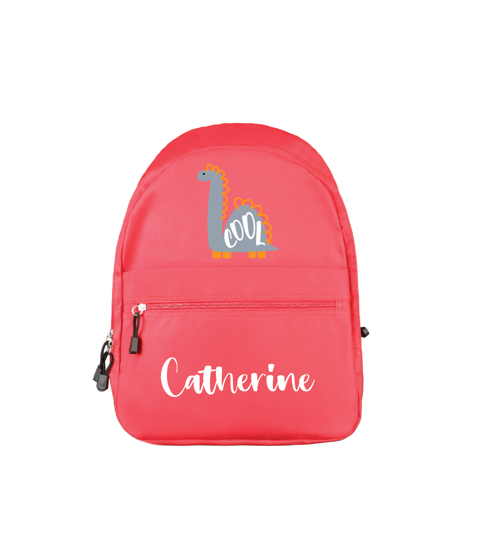 Cool Dinosaur Personalised Red Backpack